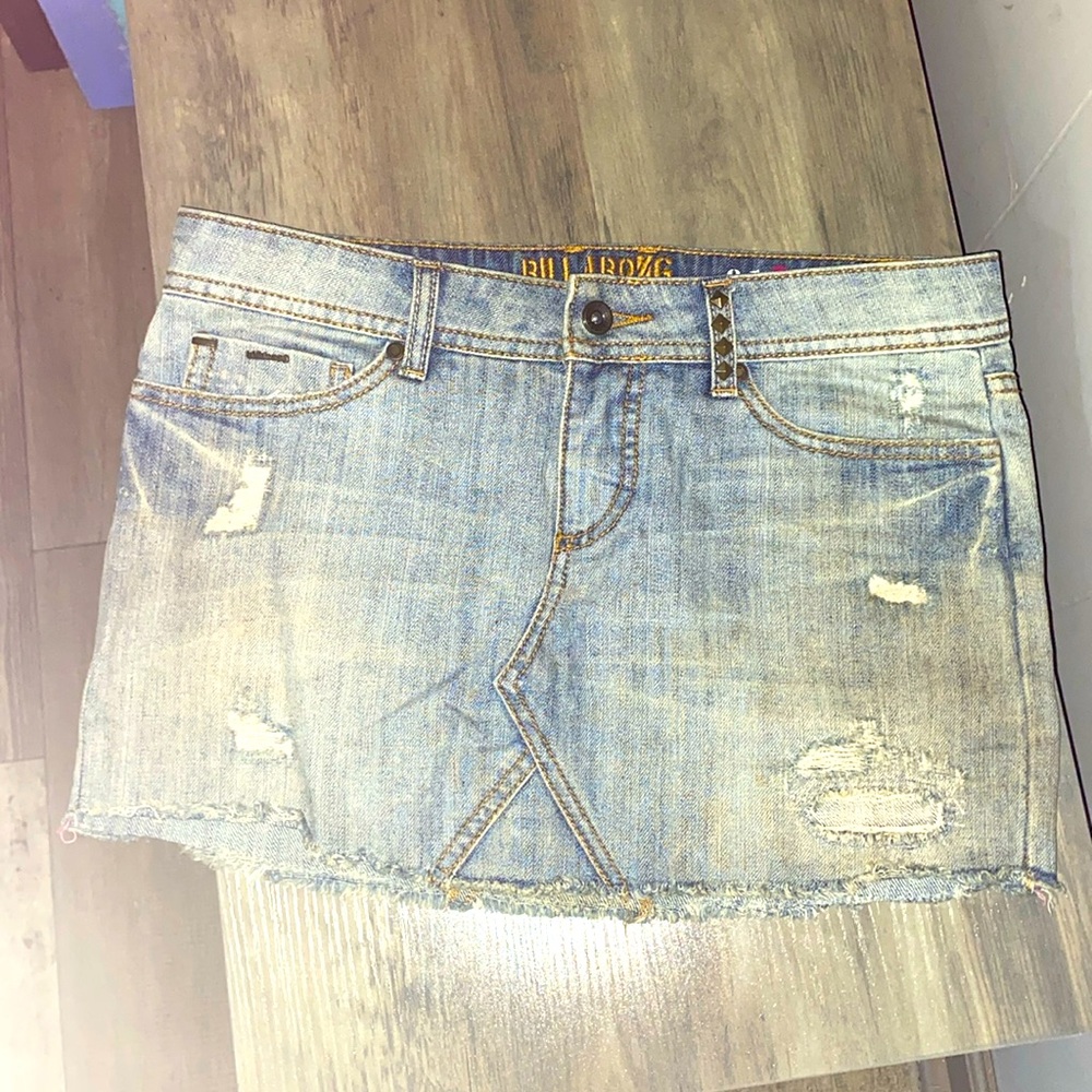 Juniors Billabong blue jean skirt